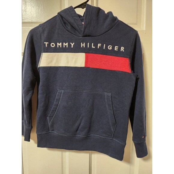 Tommy Hilfiger Big Boys Exploded Flag Pullover Hoodie Size Small - Picture 2 of 12